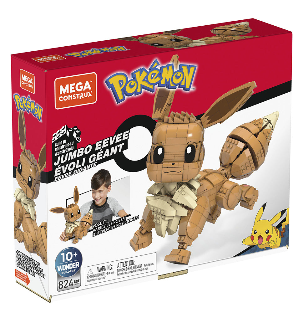 מגה קונסטרקס פוקימון גמבו איבי Mega Construx Pokemon Jumbo Eevee Brickland 5885